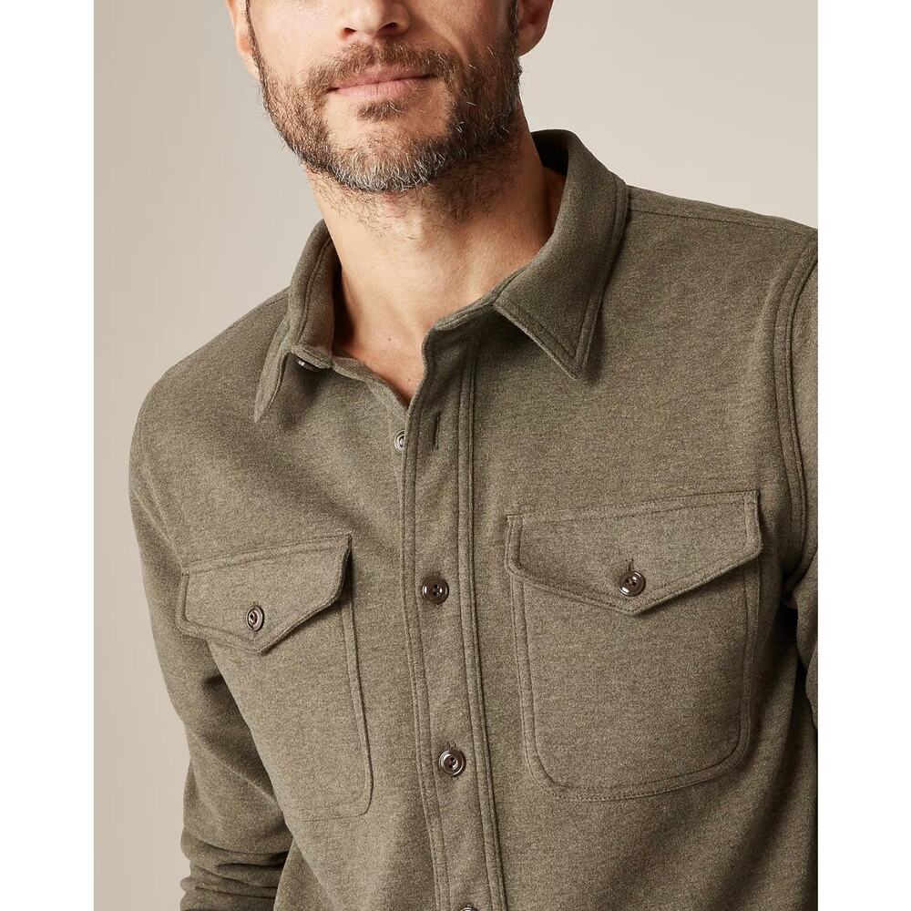 J. Crew Seaboard soft-knit shirt in Heather Blue Stripe NWT size XL - Picture 3 of 8